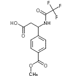 结构式 CAS# 886360-56-1, 3-[4-(甲氧羰基)苯基]-3-[(三氟乙酰基)氨基]丙酸