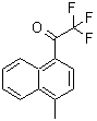 structure of CAS# 886370-33-8, 2,2,2-Trifluoro-1-(4-methyl-1-naphthyl)ethanone;1-(4-Methylnaphthyl) trifluoromethyl ketone;MFCD01320010