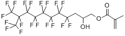 structure of CAS# 88752-37-8, 3-(Perfluoro-7-Methyloctyl)-2-Hydroxypropyl Methacrylate;4,4,5,5,6,6,7,7,8,8,9,9,10,11,11,11-HEXADECAFLUORO-2-HYDROXY-10-(TRIFLUORO-METHYL)UNDECYL METHACRYLATE;4,4,5,5,6,6,7,7,8,8,9,9,10,11,11,11-Hexadecafluoro-2-Hydroxy-10-(Trifluoromethyl)Undecyl Methacrylate;4,4,5,5,6,6,7,7,8,8,9,9,10,11,11,11-Hexadecafluoro-2-Hydroxy-10-(Trifluoromethyl)Undecyl Methacrylate