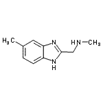 structure of CAS# 887571-32-6, N-Methyl-1-(5-methyl-1H-benzimidazol-2-yl)methanamine;(5-methyl-1H-benzimidazol-2-yl)methyl]amine dihydrochloride;Methyl-(5-methyl-1H-benzoimidazol-2-ylmethyl)-amine;methyl[(5-methylbenzimidazol-2-yl)methyl]amine
