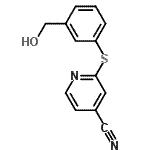 CAS#: 888968-35-2， 2-[3-(hydroxymethyl)phenyl]sulfanylpyridine-4-carbonitrile