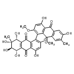 CAS#: 88901-69-3， (5S,6R,7R,8R)-4,4',5,6,6',7,8-Heptahydroxy-2,2'-dimethoxy-7,7'-dimethyl-5,6,7,8-tetrahydro-1,1'-bianthracene-9,9',10,10'-tetrone