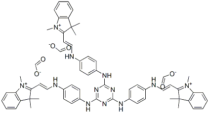 CAS#: 88949-22-8， 2,2,2-(1,3,5-Triazine-2,4,6-Triyltris(Imino-p-Phenyleneiminovinylene))Tris(1,3,3-Trimethyl-3H-Indolium) Triformate