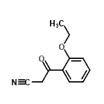 structure of CAS# 89-44-1, 3-(2-Ethoxyphenyl)-3-oxopropanenitrile;2-Ethoxybenzoylacetonitrile;3-(2-ethoxyphenyl)-3-oxopropanenitrile