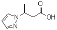 structure of CAS# 890092-84-9, 3-(1H-Pyrazol-1-yl)butanoic acid;3-Pyrazol-1-yl-butyric acid;3-Pyrazol-1-yl-butyricacid;3-pyrazolylbutanoic acid