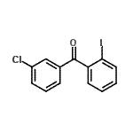 structure of CAS# 890098-14-3, (3-Chlorophenyl)(2-iodophenyl)methanone;3'-Chloro-2-iodobenzophenone