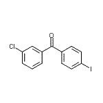 structure of CAS# 890098-18-7, (3-Chlorophenyl)(4-iodophenyl)methanone;3-Chloro-4'-iodobenzophenone