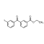 structure of CAS# 890098-41-6, Ethyl 3-(3-iodobenzoyl)benzoate;3-ethoxycarbonyl-3'-iodobenzophenone