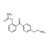 structure of CAS# 890098-42-7, 2-(4-Propylbenzoyl)phenyl acetate;2-Acetoxy-4'-propylbenzophenone