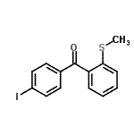 structure of CAS# 890098-55-2, (4-Iodophenyl)[2-(methylsulfanyl)phenyl]methanone;4-Iodo-2'-thiomethylbenzophenone