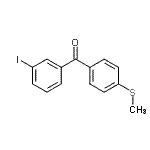 structure of CAS# 890098-59-6, (3-Iodophenyl)[4-(methylsulfanyl)phenyl]methanone;3-iodo-4'-thiomethylbenzophenone