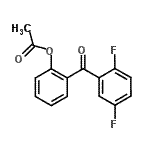 structure of CAS# 890098-68-7, 2-(2,5-Difluorobenzoyl)phenyl acetate;2-Acetoxy-2',5'-difluorobenzophenone