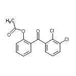structure of CAS# 890098-76-7, 2-(2,3-Dichlorobenzoyl)phenyl acetate;2-Acetoxy-2',3'-dichlorobenzophenone