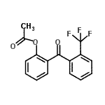 structure of CAS# 890098-93-8, 2-[2-(Trifluoromethyl)benzoyl]phenyl acetate;2-Acetoxy-2'-trifluorobenzophenone