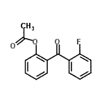 structure of CAS# 890098-99-4, 2-(2-Fluorobenzoyl)phenyl acetate;2-Acetoxy-2'-fluorobenzophenone