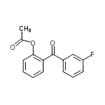 structure of CAS# 890099-01-1, 2-(3-Fluorobenzoyl)phenyl acetate;2-Acetoxy-3'-fluorobenzophenone