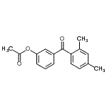 structure of CAS# 890099-08-8, 3-(2,4-Dimethylbenzoyl)phenyl acetate;3-Acetoxy-2',4'-dimethylbenzophenone