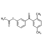 structure of CAS# 890099-11-3, 3-(2,5-Dimethylbenzoyl)phenyl acetate;3-Acetoxy-2',5'-dimethylbenzophenone