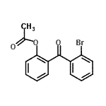 structure of CAS# 890099-16-8, 2-(2-Bromobenzoyl)phenyl acetate;2-Acetoxy-2'-bromobenzophenone