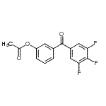 structure of CAS# 890099-23-7, 3-(3,4,5-Trifluorobenzoyl)phenyl acetate;3-Acetoxy-3',4',5'-trifluorobenzophenone