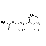 structure of CAS# 890099-24-8, 3-(2-Methoxybenzoyl)phenyl acetate;3-Acetoxy-2'-methoxybenzophenone