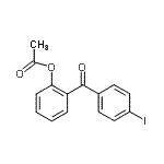 structure of CAS# 890099-28-2, 2-(4-Iodobenzoyl)phenyl acetate;2-Acetoxy-4'-iodobenzophenone