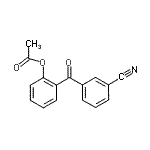 structure of CAS# 890099-31-7, 2-(3-Cyanobenzoyl)phenyl acetate;2-Acetoxy-3'-cyanobenzophenone