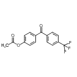 structure of CAS# 890099-38-4, 4-[4-(Trifluoromethyl)benzoyl]phenyl acetate;4-Acetoxy-4'-trifluoromethylbenzophenone;MFCD07698943