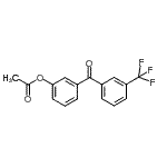 structure of CAS# 890099-41-9, 3-[3-(Trifluoromethyl)benzoyl]phenyl acetate;3-Acetoxy-3'-trifluorobenzophenone