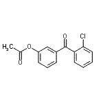 structure of CAS# 890099-51-1, 3-(2-Chlorobenzoyl)phenyl acetate;3-Acetoxy-2'-chlorobenzophenone