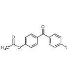 structure of CAS# 890099-52-2, 4-(4-Iodobenzoyl)phenyl acetate;4-Acetoxy-4'-iodobenzophenone;MFCD07698955