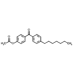 structure of CAS# 890099-81-7, 4-(4-Heptylbenzoyl)phenyl acetate;4-Acetoxy-4'-heptylbenzophenone