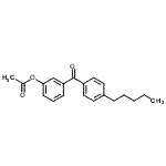 structure of CAS# 890099-94-2, 3-(4-Pentylbenzoyl)phenyl acetate;3-Acetoxy-4'-pentylbenzophenone
