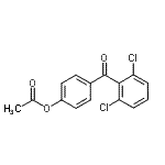 结构式 CAS# 890100-11-5, 4-(2,6-二氯苯甲酰基)苯基乙酸酯