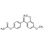 结构式 CAS# 890100-19-3, 4-(2,4-二甲氧基苯甲酰基)苯基乙酸酯