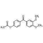 structure of CAS# 890100-25-1, 4-(3,4-Dimethoxybenzoyl)phenyl acetate;4-Acetoxy-3',4'-dimethoxybenzophenone