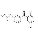 structure of CAS# 890100-28-4, 3-(2,5-Dichlorobenzoyl)phenyl acetate;3-Acetoxy-2',5'-dichlorobenzophenone