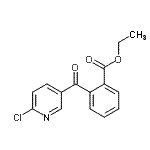 结构式 CAS# 890100-47-7, 乙基2-[(6-氯-3-吡啶基)羰基]苯甲酸酯