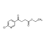 结构式 CAS# 890100-63-7, 乙基4-(6-氯-3-吡啶基)-4-氧代丁酸酯