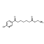structure of CAS# 890100-69-3, Ethyl 7-(6-chloro-3-pyridinyl)-7-oxoheptanoate;Ethyl 7-(6-chloropyridin-3-yl)-7-oxoheptanoate