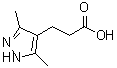 结构式 CAS# 890625-93-1, 3-(3,5-二甲基-1H-吡唑-4-基)丙酸
