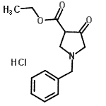 structure of CAS# 891-72-5, Ethyl 1-benzyl-4-oxo-3-pyrrolidinecarboxylate hydrochloride (1:1);1-Benzyl-<wbr>4-oxo-pyr<wbr>rolidine-<wbr>3-carboxy<wbr>lic acid <wbr>ethyl est<wbr>er hydroc<wbr>hloride;Ethyl 1-benzyl-4-oxopyrrolidine-3-carboxylate hydrochloride
