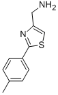 structure of CAS# 89152-86-3, 2-(4-Methylphenyl)-4-Thiazolemethanamine;[2-(4-Methylphenyl)-1,3-Thiazol-4-Yl]Methylamine;C-(2-P-TOLYL-THIAZOL-4-YL)-METHYLAMINE;(2-P-Tolyl-Thiazol-4-Yl)Methylamine