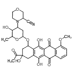 CAS#: 89164-74-9， 3-Acetyl-3,5,12-trihydroxy-10-methoxy-6,11-dioxo-1,2,3,4,6,11-hexahydro-1-tetracenyl 3-(3-cyano-4-morpholinyl)-2,3,6-trideoxyhexopyranoside