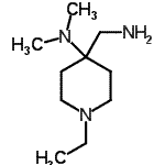 结构式 CAS# 891656-66-9, 4-(氨基甲基)-1-乙基-N,N-二甲基-4-哌啶胺