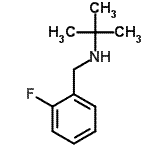 结构式 CAS# 893577-97-4, N-(2-氟苄基)-2-甲基-2-丙胺