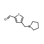 CAS#: 893745-81-8， 4-(1-Pyrrolidinylmethyl)-2-thiophenecarbaldehyde