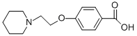 structure of CAS# 89407-98-7, 4-[2-(1-Piperidinyl)Ethoxy]-Benzoic Acid;4-(2-Piperdinylethoxy)Benzoic Acid Hydrochloride;Benzoic Acid, 4-[2-(1-Piperidinyl)Ethoxy]-