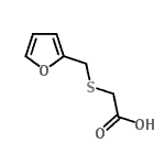 结构式 CAS# 89639-87-2, [(2-呋喃甲基)硫基]乙酸
