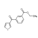 结构式 CAS# 896618-51-2, 乙基3-(3-噻吩基羰基)苯甲酸酯